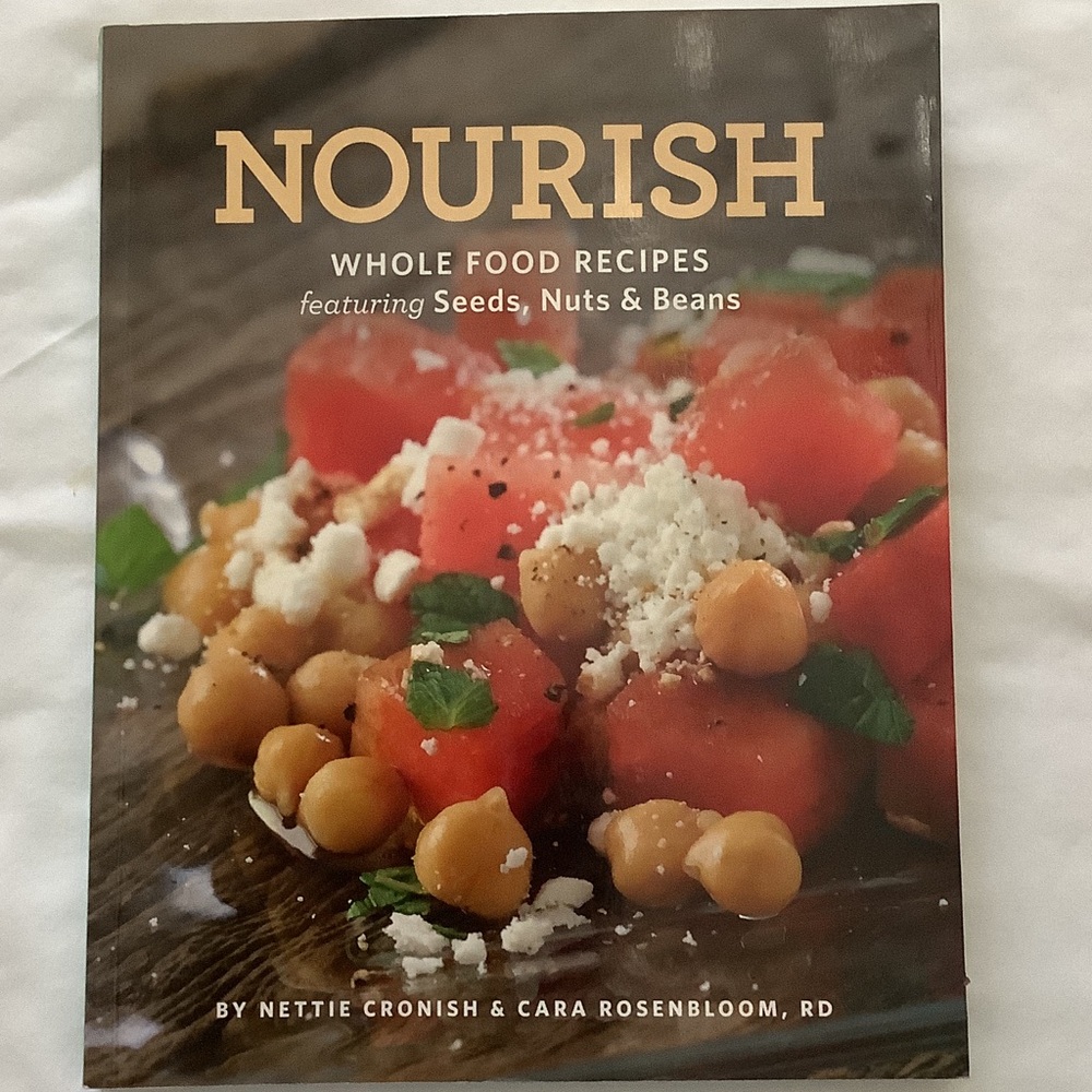 Nourish Whole Food Recipes Cookbook - Brown and Red Cover